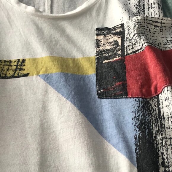 Babaton Aritzia Abstract Geometric Tank Top White - Picture 5 of 10